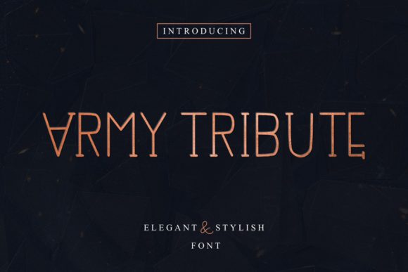 Army Tribute: A Versatile Display Font for Creative Crafters