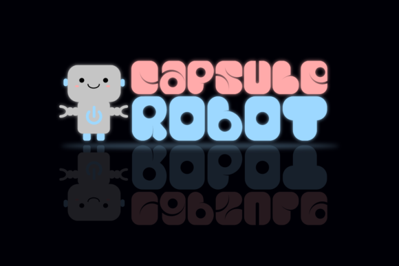 Capsule Robot: A Display Font with Friendly Charm